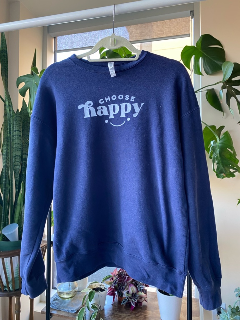 Choose Happy Navy Crewneck Sweatshirt